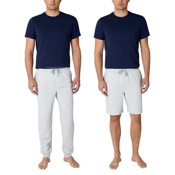 NWT Eddie Bauer Mens 3-Pc Super Soft Sleep Set Tee Joggers and Shorts Lounge Set